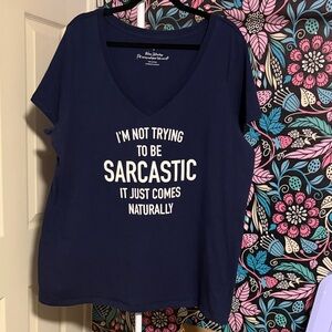 Torrid Navy Blue Graphic Tee